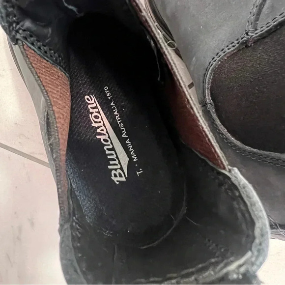 Blundstone Navy Blue Premium Leather Chelsea Boots Size 6 Womens - Picture 7 of 12